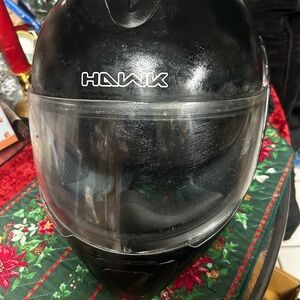 Hawk Black Motorcycle Helmet
